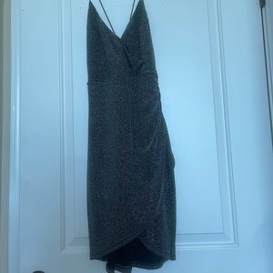 Black & Silver Party Dress with Tag